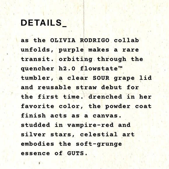 New Limited Stanley Olivia Rodrigo Purple 40 oz Tumbler w free Kitty giftcard - Picture 15 of 16